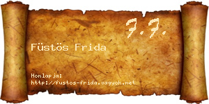 Füstös Frida névjegykártya